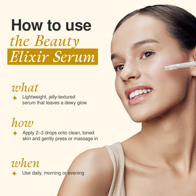 The Beauty Elixir Collagen Serum For Face with 24k Gold - Dermatologist Tested - Anti Aging, Ultra Hydrating, Fine Lines & Wrinkle Treatment - Clean Beauty Korean Skin Care for All Skin Types - 1.69oz - Image 3
