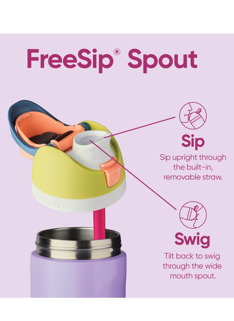 Owala Owala FreeSip Insulated Stainless Steel Water Bottle with Straw, BPA-Free Sports Water Bottle, Great for Travel, 32 Oz, Shy Marshmallow  - Image 2