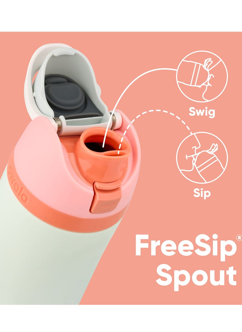 Owala Owala FreeSip Insulated Stainless Steel Water Bottle with Straw, BPA-Free Sports Water Bottle, Great for Travel, 32 Oz, Shy Marshmallow  - Image 3