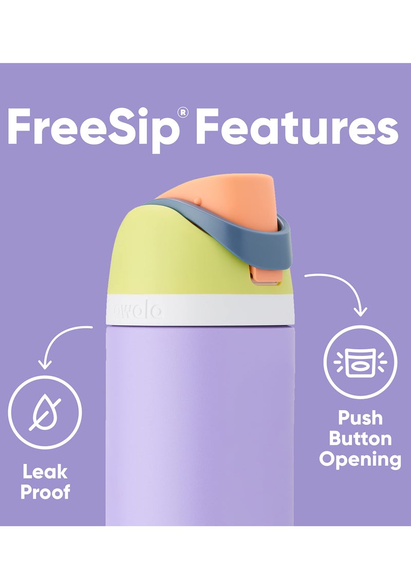 Owala Owala FreeSip Insulated Stainless Steel Water Bottle with Straw, BPA-Free Sports Water Bottle, Great for Travel, 32 Oz, Shy Marshmallow  - Image 4