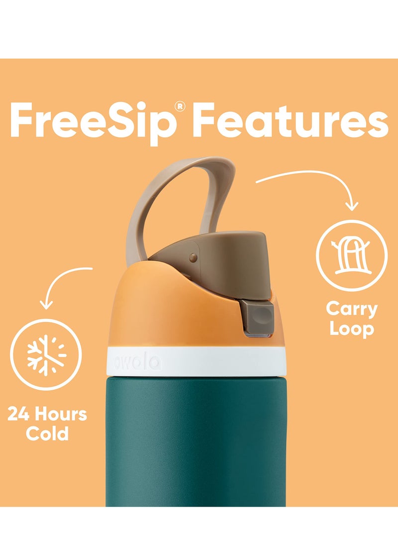 Owala Owala FreeSip Insulated Stainless Steel Water Bottle with Straw, BPA-Free Sports Water Bottle, Great for Travel, 32 Oz, Shy Marshmallow  - Image 5
