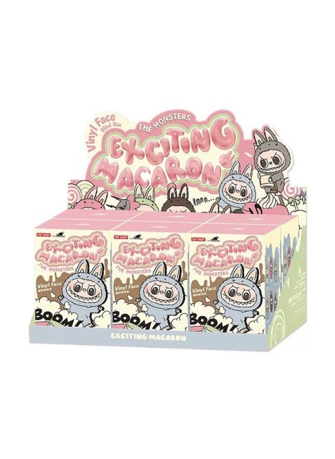 Bubble Pull Cloth Tide Play Blind Box Labubu Plush Toy Vinyl Face Macaron Motherland High Quality-Color:The First Generation Set Of 6 Boxes