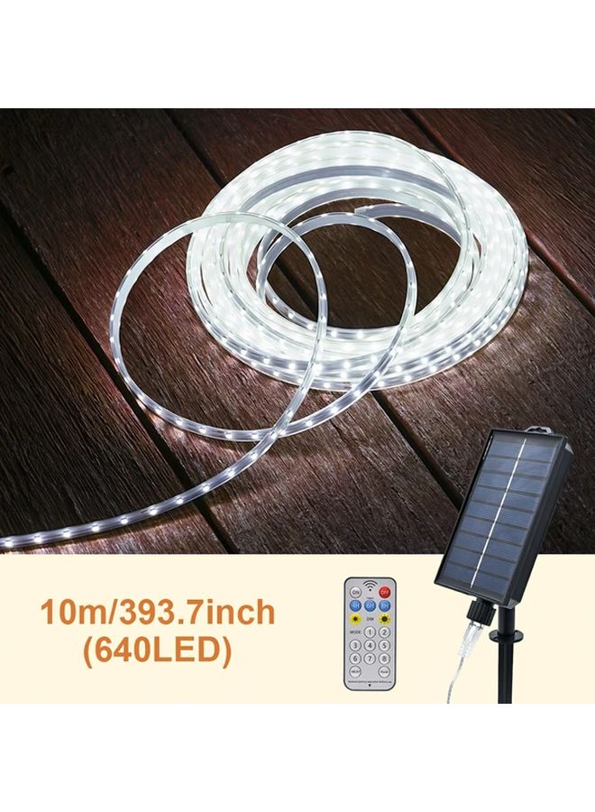 أشرطة LED الشمسية 640 مصباح LED 393 7 بوصة ضوء أبيض بارد جهاز تحكم عن بعد 8 أوضاع - Image 1