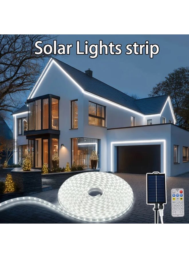 أشرطة LED الشمسية 640 مصباح LED 393 7 بوصة ضوء أبيض بارد جهاز تحكم عن بعد 8 أوضاع - Image 2