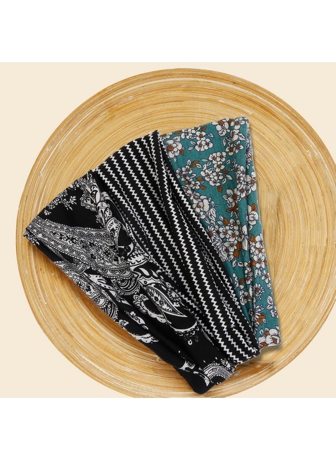 AKTVSHOW 12 Pack Boho Headbands For Women Non Slip Wide Women Headbands For Hair Fashion Elastic Hair Bands For Women'S Hair Yoga Workout Sweat Bands Headband For Women Trendy Hair Accessories  - Image 4