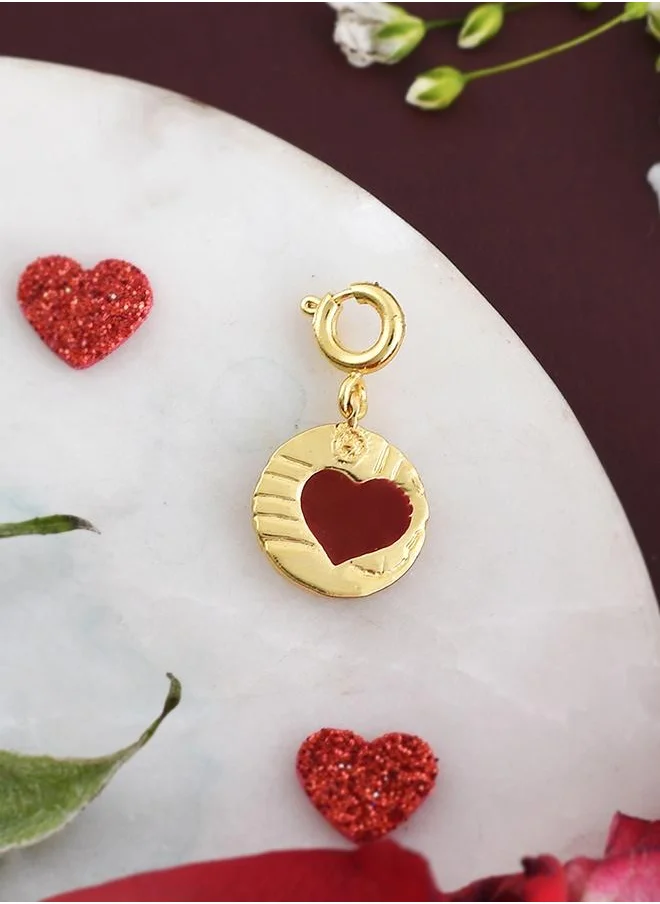 VOYLLA Valentine's Day Collection Enamelled Heart Charm
