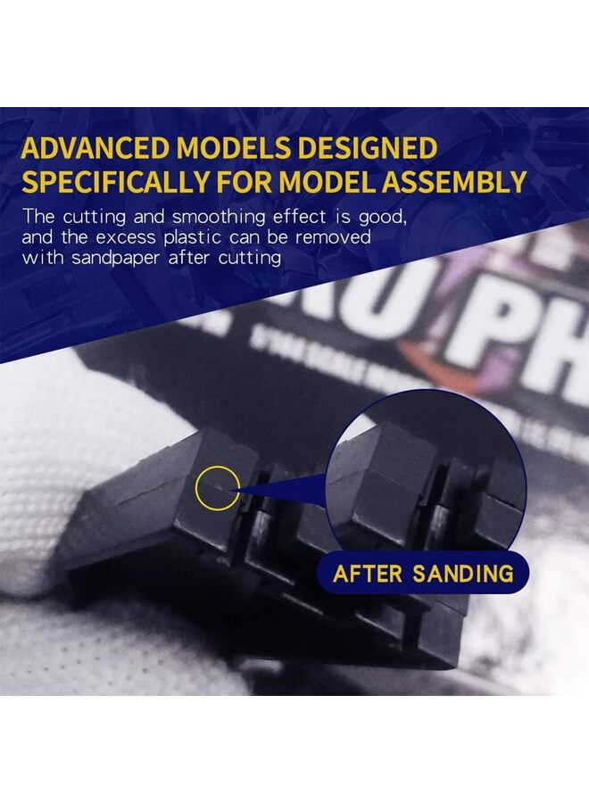 5-inch Model Nippers, with Ultra-thin Single-edge and Blade Case Plastic Model Tools for Gundam Repairing Plastic Model and Fixing (Size : BLACK) - Image 5