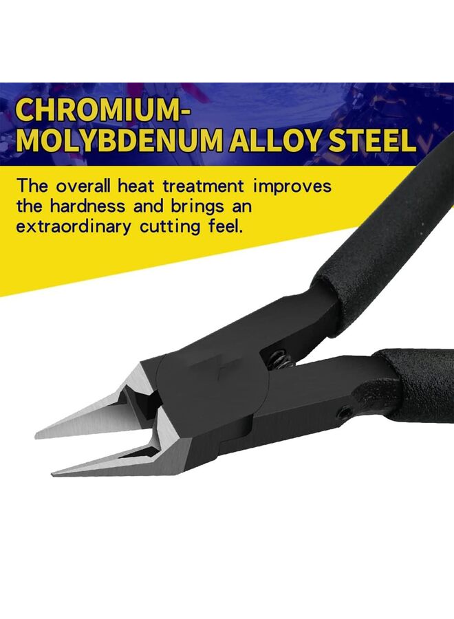 5-inch Model Nippers, with Ultra-thin Single-edge and Blade Case Plastic Model Tools for Gundam Repairing Plastic Model and Fixing (Size : BLACK) - Image 2