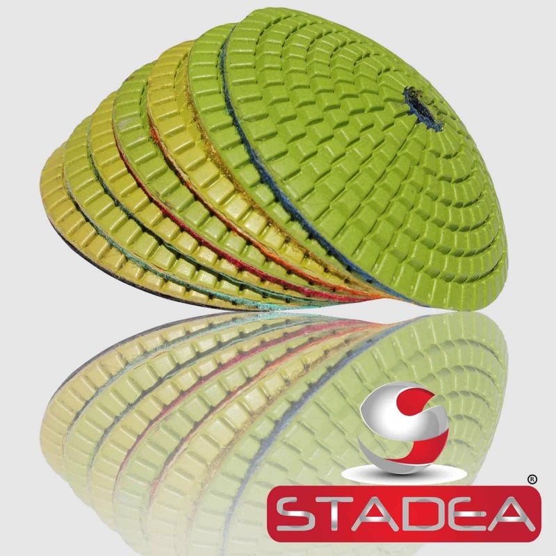 STADEA 4 convex diamond polishing pads granite  Wet Concrete Glass Stone Marble Set By STADEA  - Image 4