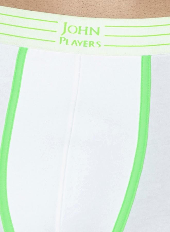 John Players Pack of 2 - Solid Trunks with Striped Waistband - Image 5