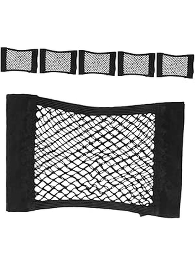 6 Pcs Mesh Trunk Organizer Net Bag For Suv Golf Cart Automotive Rear Cargo Storage - Image 1