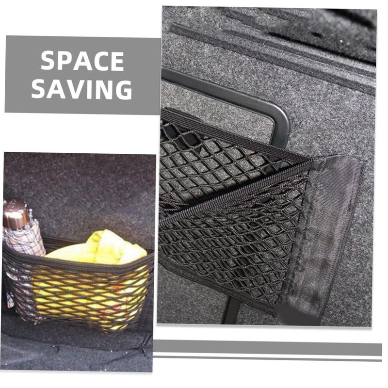 6 Pcs Mesh Trunk Organizer Net Bag For Suv Golf Cart Automotive Rear Cargo Storage - Image 4