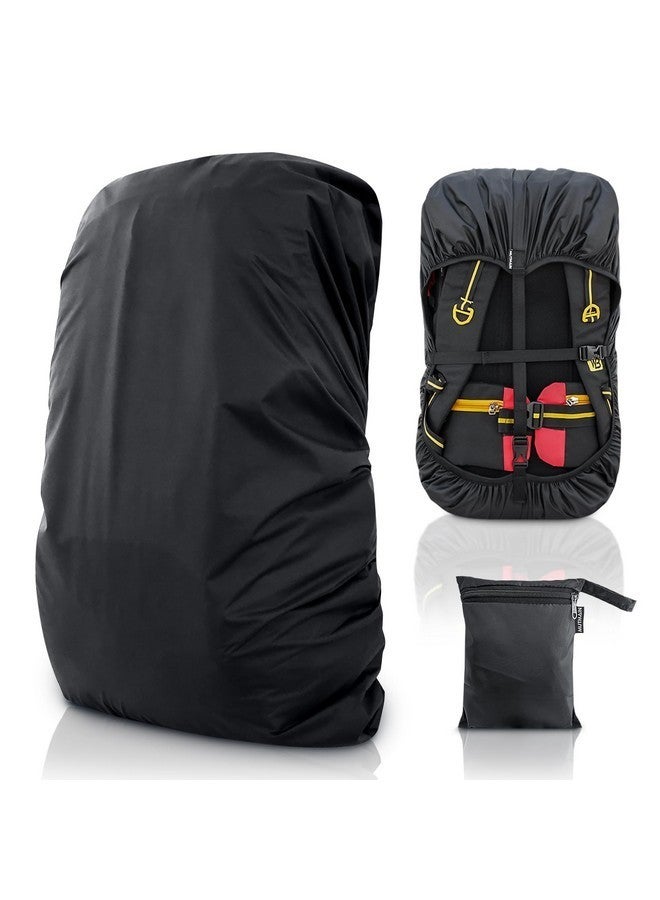 MUTMAIN Waterproof 80L to 100L Rain Cover for Rucksack Backpack Bag, Suitable Bags Cover for Hiking, Camping & Trakking XXL Bag, Two Side Adjustable Buckle and Elastic Protect from Rain & dust, Black - Image 1