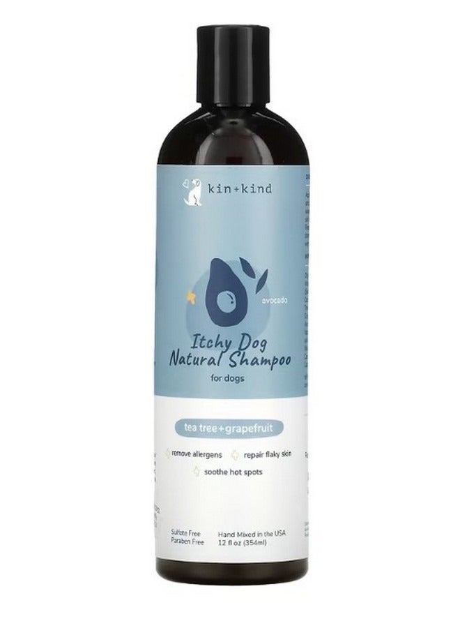 Kin+Kind Itchy Dog Natural Shampoo For Dogs Tea Tree  Grapefruit 12 fl oz 354 ml - Image 1