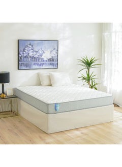 DANUBE HOME Freeze Gel Infused Visco Foam Pocket Spring Mattress Medium Firm Feel King Bed Mattress Spine Balance For Pressure Relief L200Xw180 Cm Thickness 25 Cm - White  - Image 1