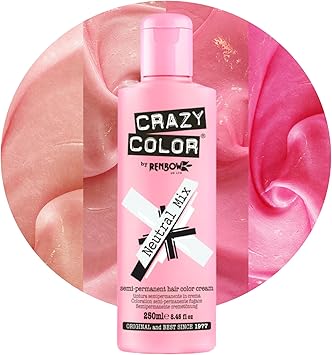 Crazy Color Neutral Mix Pasteliser Transform a SemiPermanent Hair Dye into a Custom GlossGlaze Pastelise Vibrant Colour to Pastel Shades 250ml - Image 1
