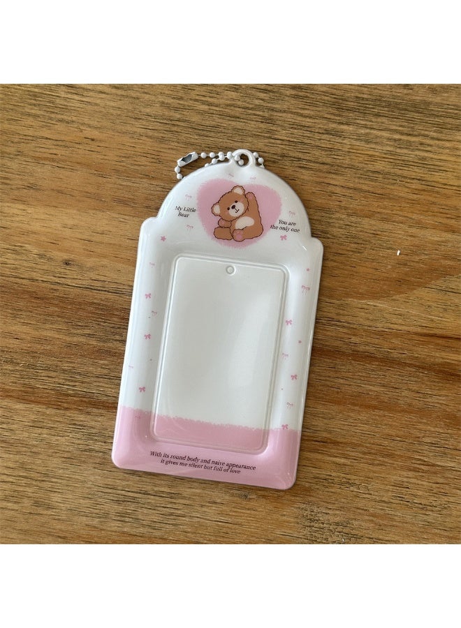 NIBEMINENT 1 - Piece Sanriou kitty Melody Kpop Photo Card Holder Pendant Key Chain ID Badge Holder ID Card Holder Photo Card Protector for School ID Office ID Access Card for Women Girls - Image 1