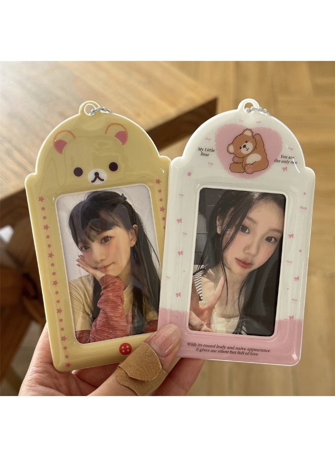 NIBEMINENT 1 - Piece Sanriou kitty Melody Kpop Photo Card Holder Pendant Key Chain ID Badge Holder ID Card Holder Photo Card Protector for School ID Office ID Access Card for Women Girls - Image 3
