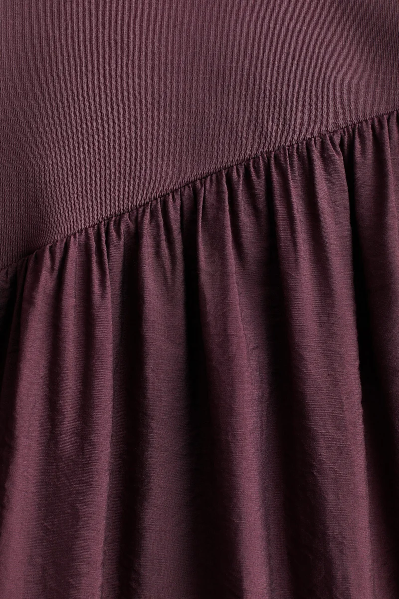H&M  Asymmetric dual-fabric dress for Women | Best Price UAE