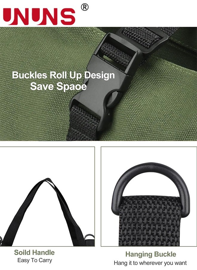 Tool Roll Up Pouch,16OZ Canvas Multi-Purpose Wrench Roll Up Bag,Tool Roll Organizer,5 Zipper Tool Pockets Electricians Tool Roll Pouch,Hanging Tool Zipper Carrier Tote