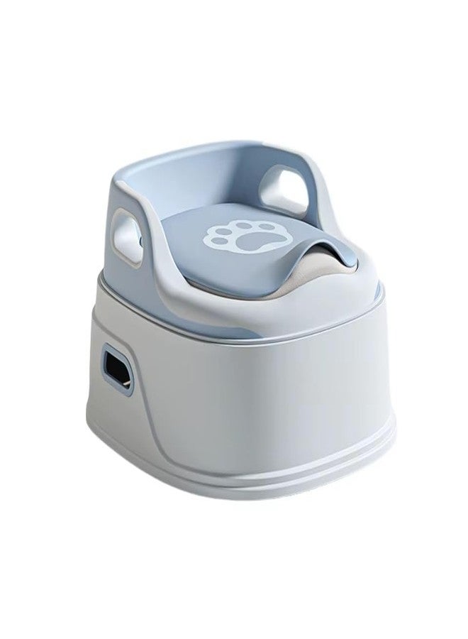 Sevia Multifunctional Portable Plastic 3 In 1 Baby Potty Seat (Chair, Seat, Step Stool) Baby Potty Toilet for Kid Soft Seat Kids Toilet Training adult Baby Potty Chair With Grips Handle (Sky Blue) - Image 1