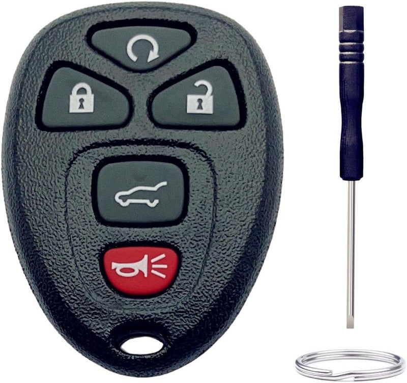 ADUDS Key Fob Shell Replacement for Chevy Suburban Tahoe Traverse/GMC Acadia Yukon/Cadillac Escalade SRX/Buick Enclave/Saturn Outlook 5 Button Car Keyless Entry Remote Key Fob Case Cover (5 Button-B) - Image 1