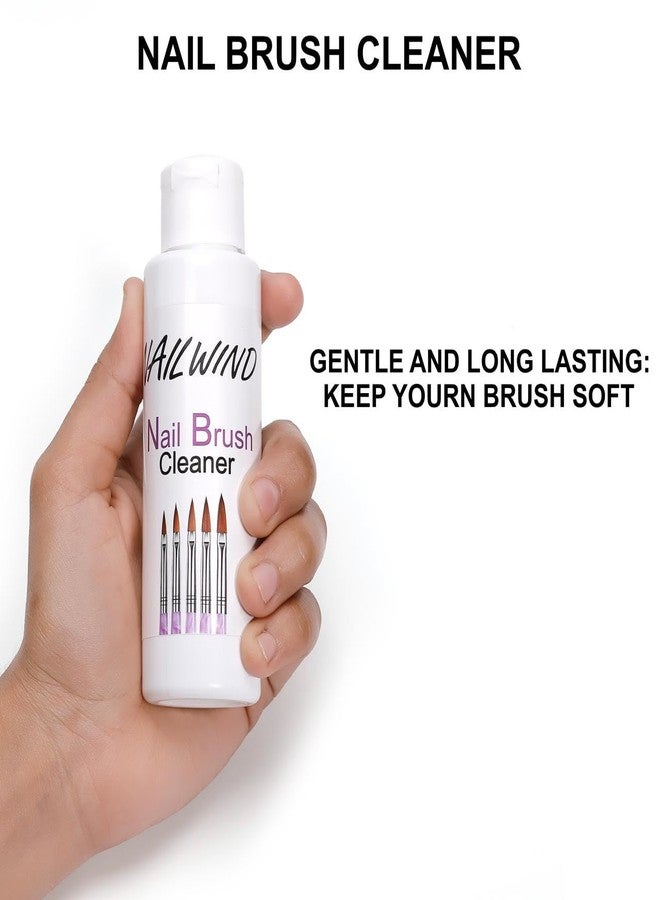 NAILWIND Nail Art Brush Cleaner & Restorer for Gel Polish/Nail Extension Gel/Nail Art Liner/Dip Powder/Acrylic Builder Manicure Brush DIY Salon at Home 100ml - Image 4