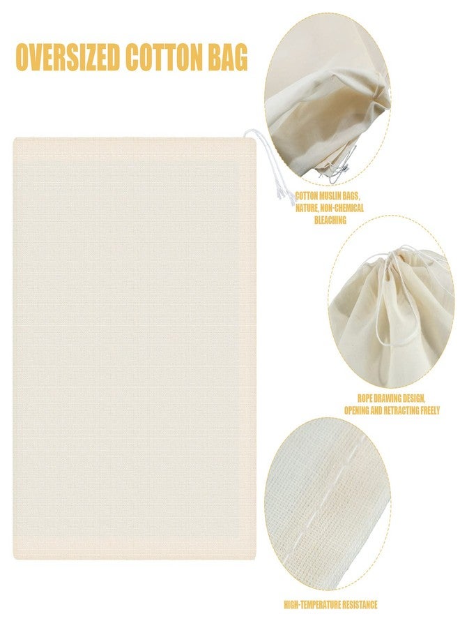 Pangda 15 Pcs Muslin Bags 8x10 Inches, Cotton Drawstring Bags Fabric Gift Pouches Bulk Sachet Reusable Grocery Pouches for Jewelry Party Favors Wrapping Home Storage DIY Craft - Image 4