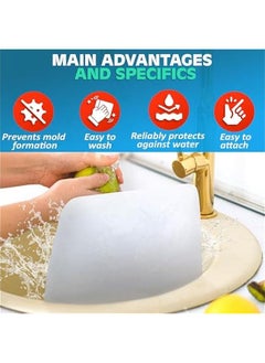 Generic 3-Piece Sink Splash Guard Set - Silicone Suction Kitchen Faucet Splatter Screen Dishwashing Accessories Gadget  - Image 4