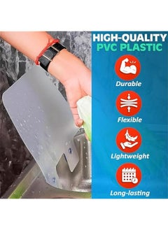 Generic 3-Piece Sink Splash Guard Set - Silicone Suction Kitchen Faucet Splatter Screen Dishwashing Accessories Gadget  - Image 3
