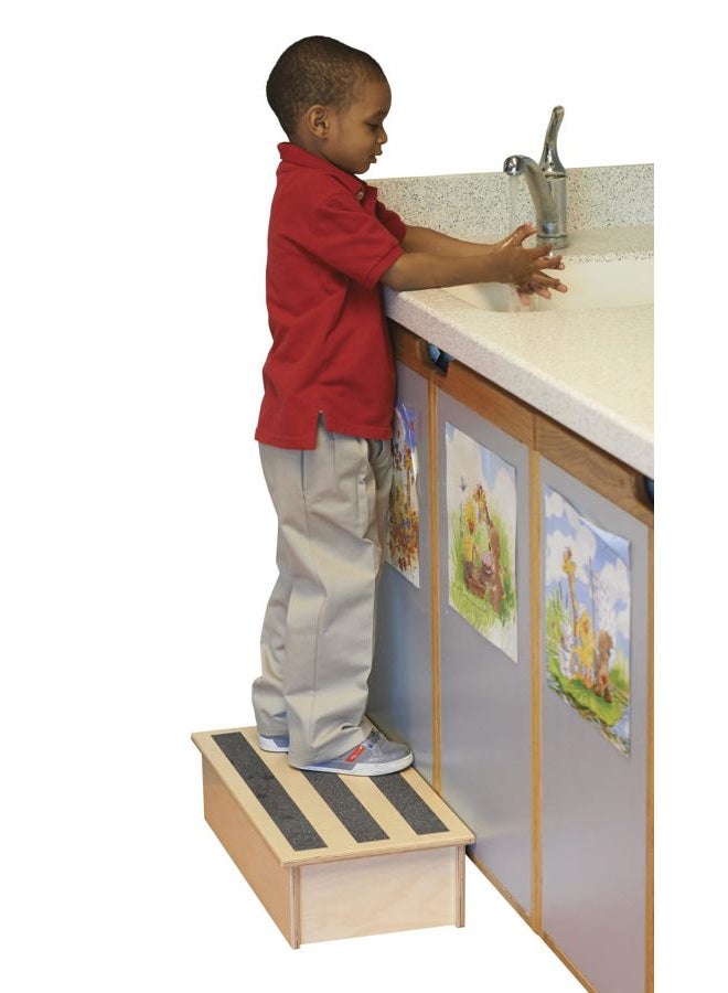 Childcraft 1491164 Non-Skid Step Stool, 6" Height, 23" Width, 11.75" Length, Natural Wood - Image 3