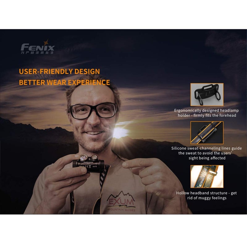 Fenix HM65R Headlamp, 1400 Lumen USB-C Rechargeable Spot and Flood Dual Beam with Organizer - Image 5