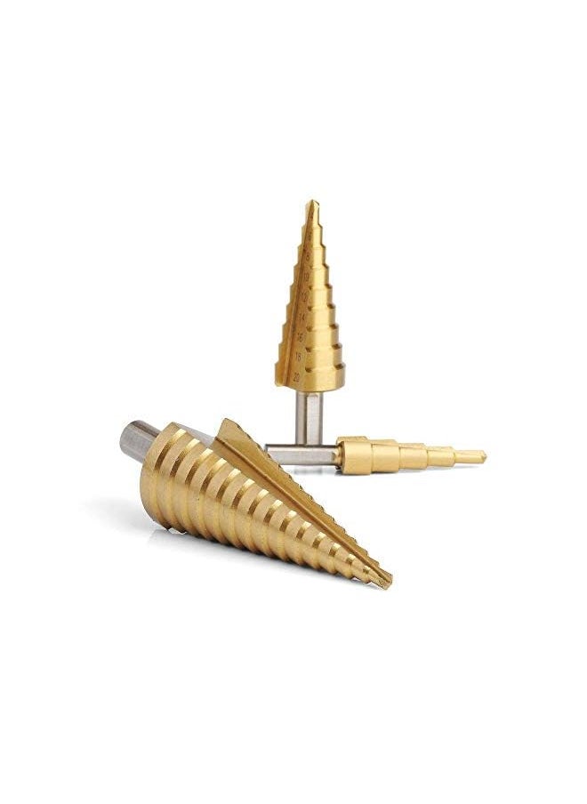 PROMASS 3Pcs HSS Steel Large Step Cone Drill Titanium Bit Set Hole Cutter 4-12/20/32mm  - Image 5
