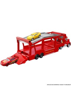 Disney Cars Mack Hauler, 13-inch Toy Transporter Truck with Ramp & Carry Storage for 12 Vehicles  - Image 5