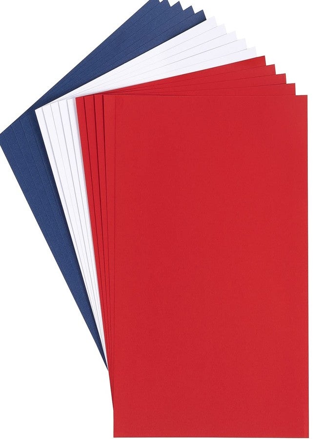 Topeen 30 sheets Cardstock Paper 8 1/2 x 11 Inches for Crafts and Invitations (White/Red/Blue) - Image 1