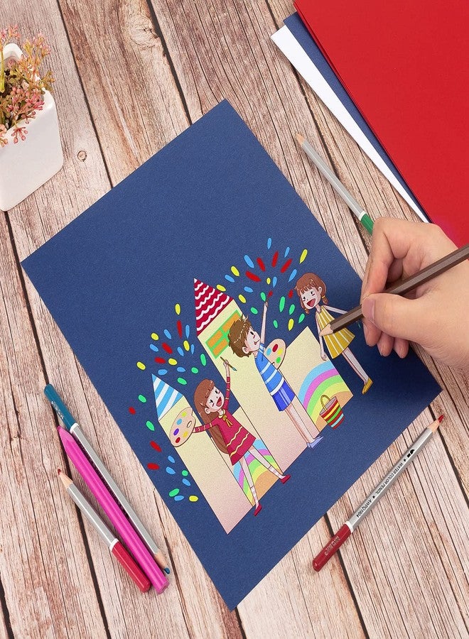 Topeen 30 sheets Cardstock Paper 8 1/2 x 11 Inches for Crafts and Invitations (White/Red/Blue) - Image 3