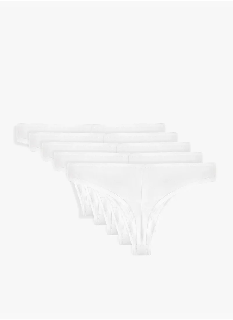 KOTON Basic Brazilian Cotton Panties