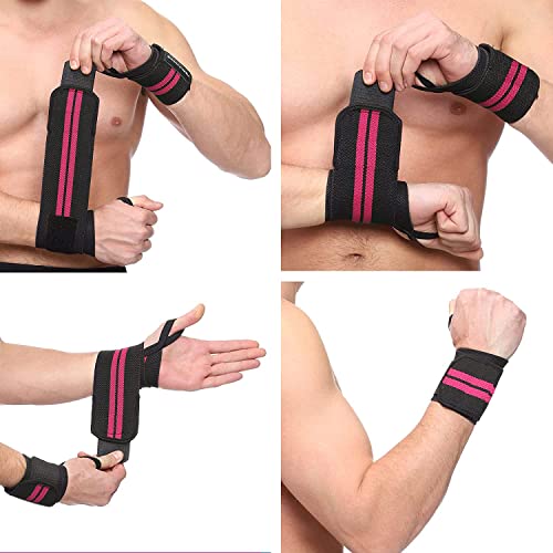 True Indian Wrist Band Special Combo Pack with Thumb Loop Strap Wrist Support Gym Men Training Wrist Band/Wrist Band for Men Gym/Wrist Supporter for Gym Weight lifiting Wrist Supporter. (RED Black) - Image 4