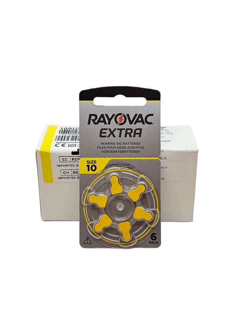 Rayovac Extra Size 10 Hearing Aid Batteries (6-Pack) – Mercury Free, 1.4V Power - Image 3