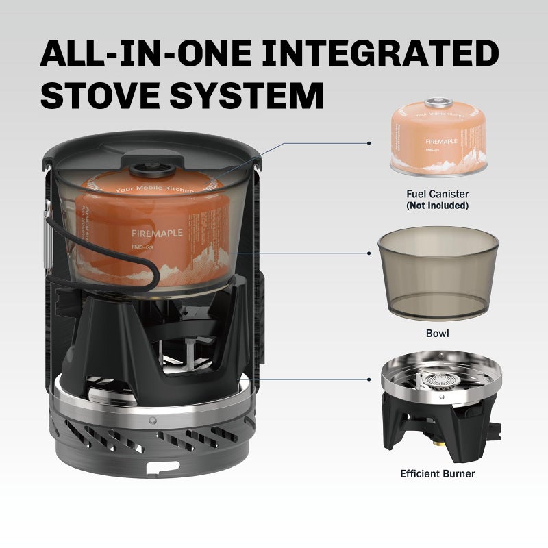 Fire-Maple "Fixed Star 1" Personal Cooking System | Pot/Jet Burner Stove System with Electric Ignition | Ideal for Hiking, Camping, Backpacking, Fishing, Hunting Trips and Emergency Use - Image 2