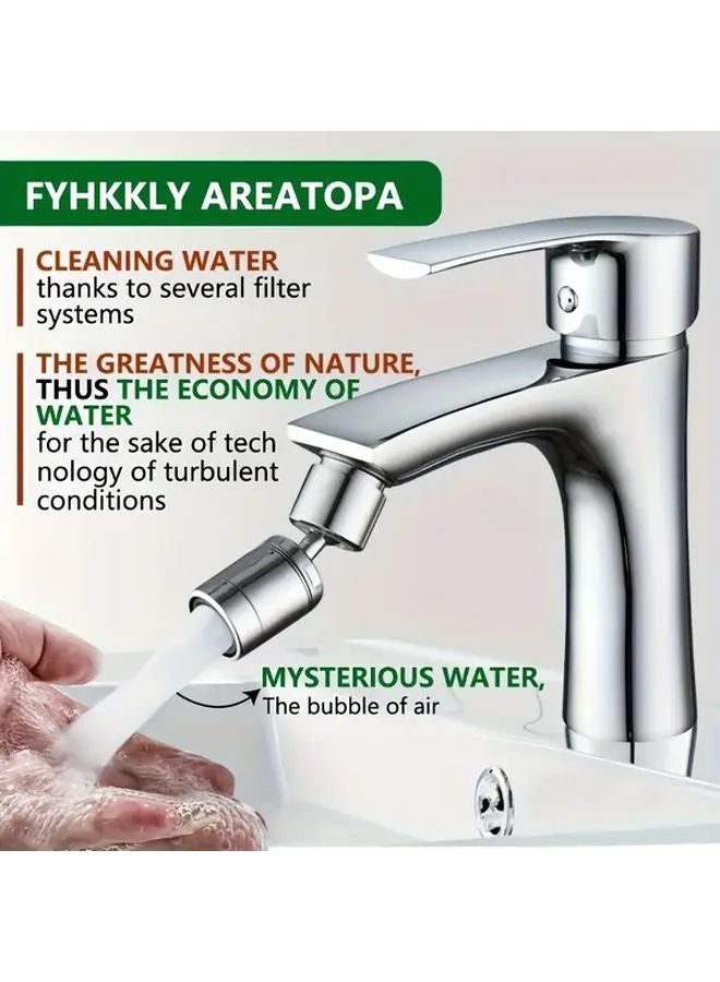 صنبور مطبخ مزدوج الوضع 360 دوّار، مهوية قابلة للتعديل، ممتد تدفق المياه قابل للتعديل - Image 5