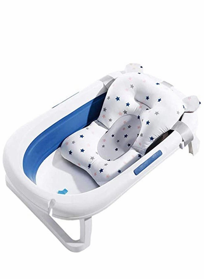 Baby Bath Cushion Pad ONLY, Newborn Bath Bed Adjustable Baby Shower Mat Non-Slip Soft Padded Infant Bathtub Support Foldable Baby Bath Seat Back Pillow Infant Bather Floating Pad, 0-12 M, NO Bathtub - Image 1