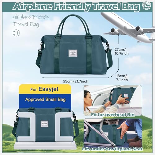 SEAFEW Small Gym Duffle Bag for Women, Mini Cute Weekender Handbag Carry on Travel Bag for Airplane, Water Resistant Sports Yoga Tote Bag with Dry Wet Separated Pocket - Image 3