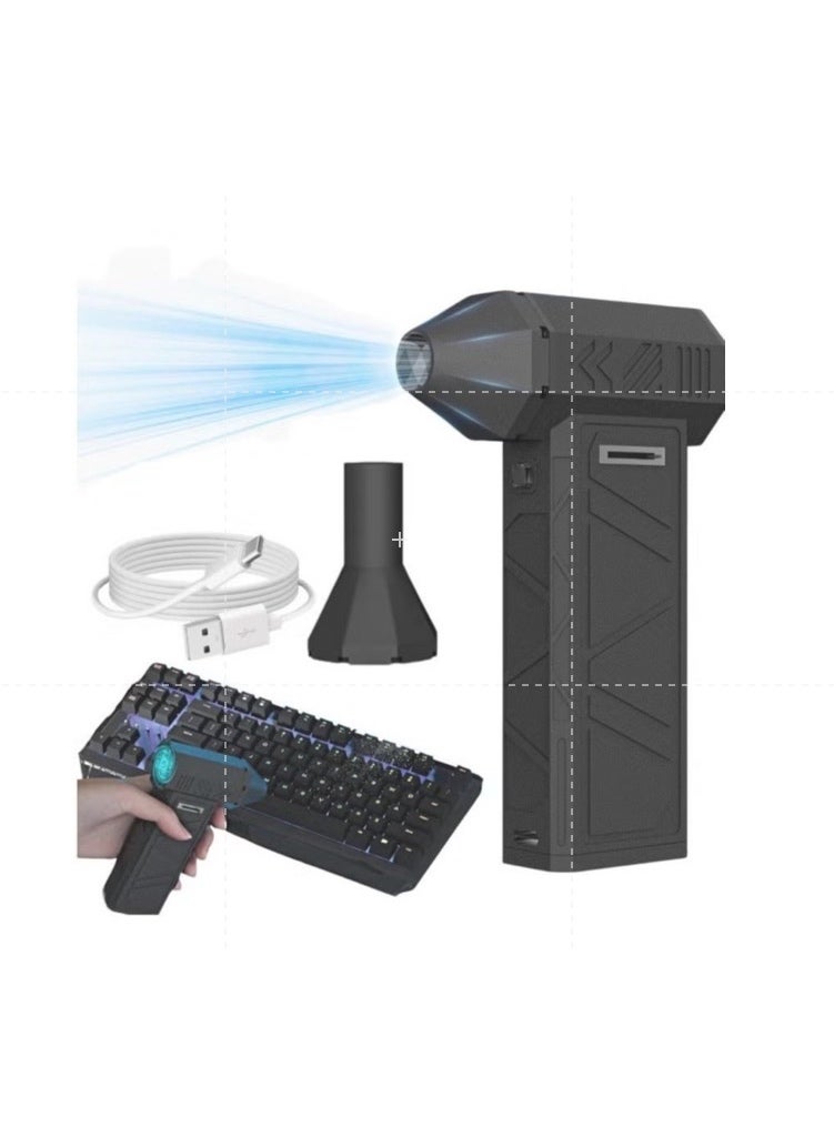 ELTRAZONE Powered Handheld Air Blower – Adjustable Speed Mini Jet Air Duster for Car Cleaning, Camping, and Outdoor Use – Portable High-RPM Air Blower for Quick Drying & Versatile Cleaning