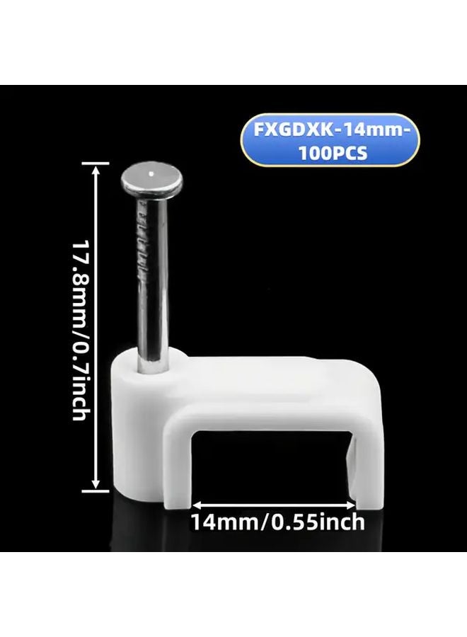 12mm Heavy Duty Cable Clips with Steel Nail Multi Size Wire Organizers for Home Office - Image 4