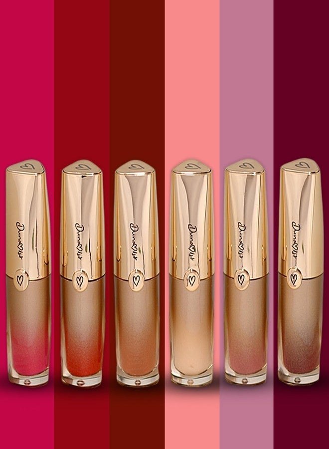Dunamiss Lip Oil Combo-6 Long Lasting Lipshades | Intense Hydration | Non-Sticky | High Pigment Lip Color| Nourishing Tinted Lip Oil For A High-Shine Finish| Babassu Oil, Cupuacu Butter, Peptides-Vegan & Cruelty-free - Image 1