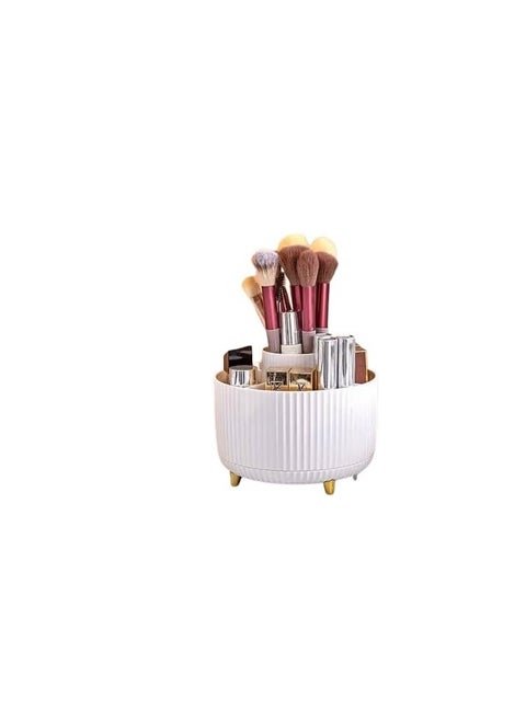 Rotating Makeup Organizer for Dressing Table - Smart Design and High Quality BK (White)