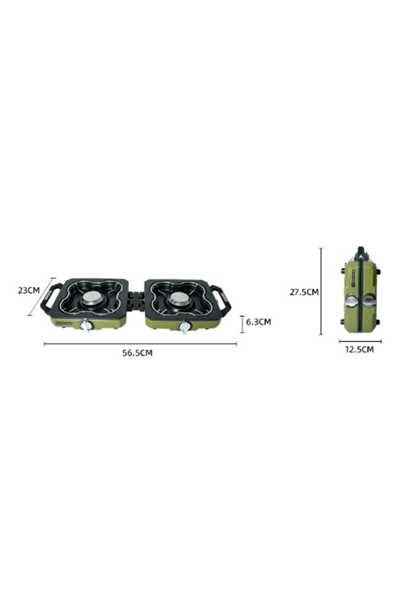 Generic Camping Stove, 2 Burner Butane Gas Stove, Portable Camp Stove, Foldable Camping Stove with Carry Bag, Adjustable Burners & Piezo Ignition for Camping, BBQ, Picnic, Hiking