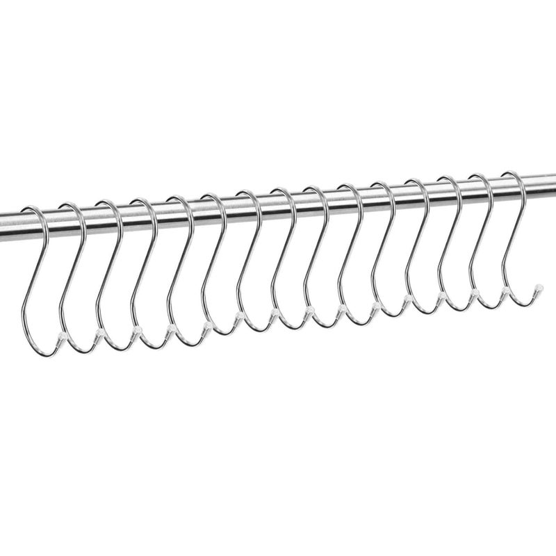 Topaz Stainless Steel 15 Pcs S Shaped Hook Hook for Hanging Hook for Kitchen Laddle Utensil Hanging Hook for Kitchen Cutlery Hook Cloth Hanging Hook for Bathroom Multipurpose Hanging Hook - Image 1