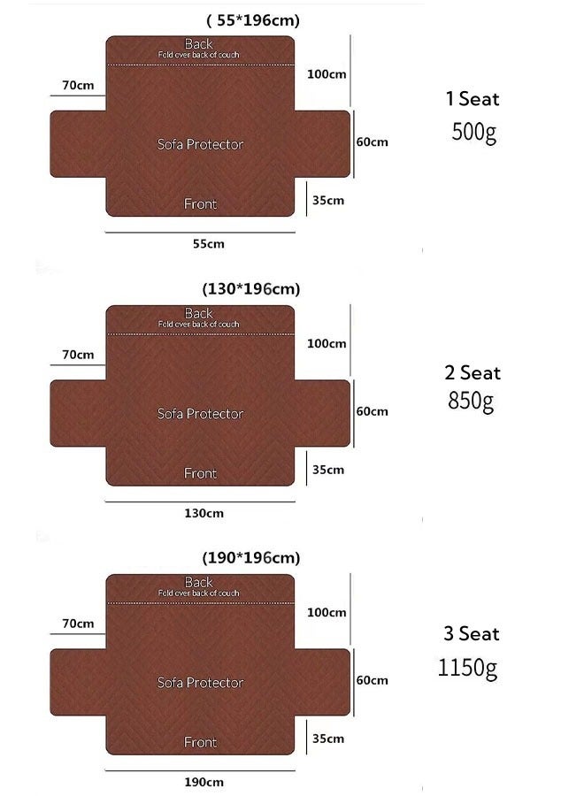 HQ-GAMING Black Furniture Sofa Slipcover Protectors Sofa Slipcover Reversible Sofa Cover Water Resistant Couch Cover with Non Slip Elastic Straps Quilted Furniture Protector for Pets Kids  - Image 2